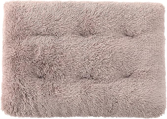 Dog Crate Mat, Dog Bed for Large Dogs, Comfy Fluffy Kennel Pad Anti-Slip for Dog beds & Furniture, Quilted Dog Bed for Pets for Medium/Small Dogs Cats (Color : Brown, Size : 25x18)
