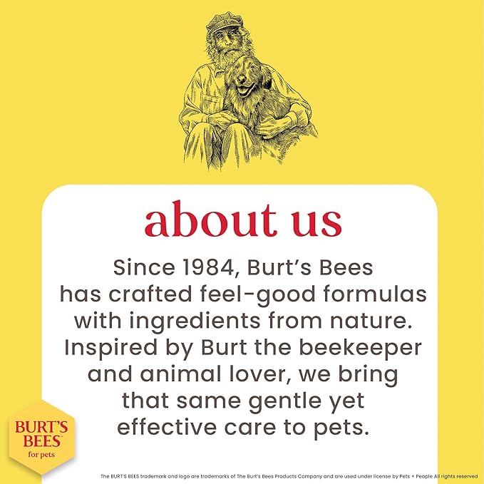 Burt’s Bees for Pets Oatmeal Dog Shampoo with Honey, Soothing Dog Shampoo for Itchy and Sensitive Skin, pH Balanced Formula That Gently Cleans and Moisturizes Dog Coats, 32 Fl Oz