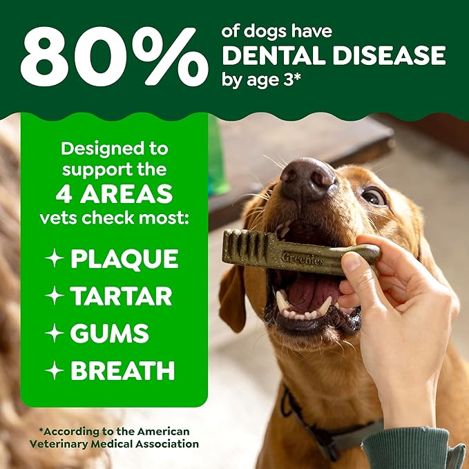 Greenies Veterinarian-Recommended Adult Natural Dental Dog Treats Petite Size, Sweet Potato Flavor, 36 oz. Pack, 60 Count