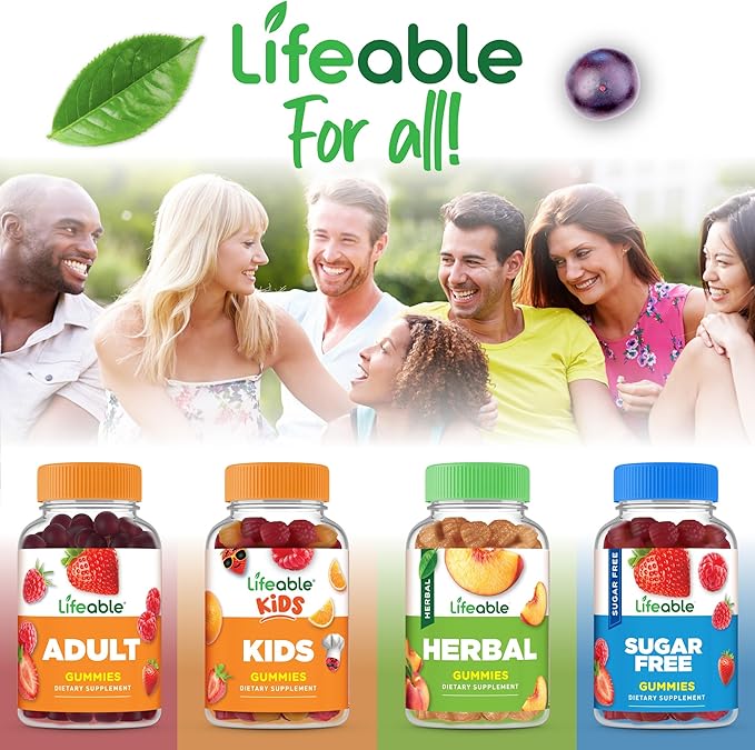 Lifeable Calcium Magnesium Zinc with Vitamin D3 Gummies | Great Tasting Calcium Magnesium Zinc D3 Supplement | for Tooth and Bone Health | Calcium Gummies for Adults | 90 Gummies