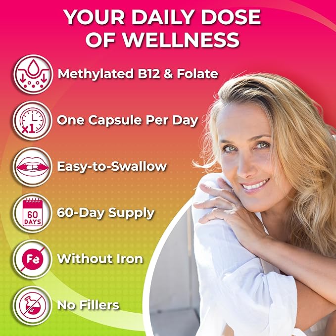 Women's Daily Multivitamin 50 Plus - Vegan Methylated Multivitamin for Women 50 and Over with Biotin, Organic Superfoods & Lutein - Eye, Energy, Gut & Optimal Health Support - Easy to Swallow Capsules