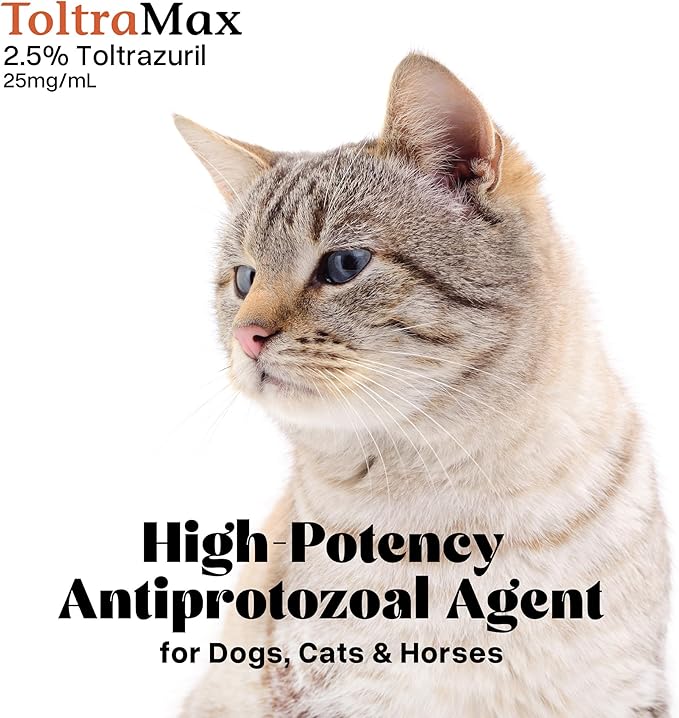 Toltrazuril 2.5% for Horses, Dogs, Cats, 240mL/8 Ounce, for Non-Food Chain Animals, Peanut Butter