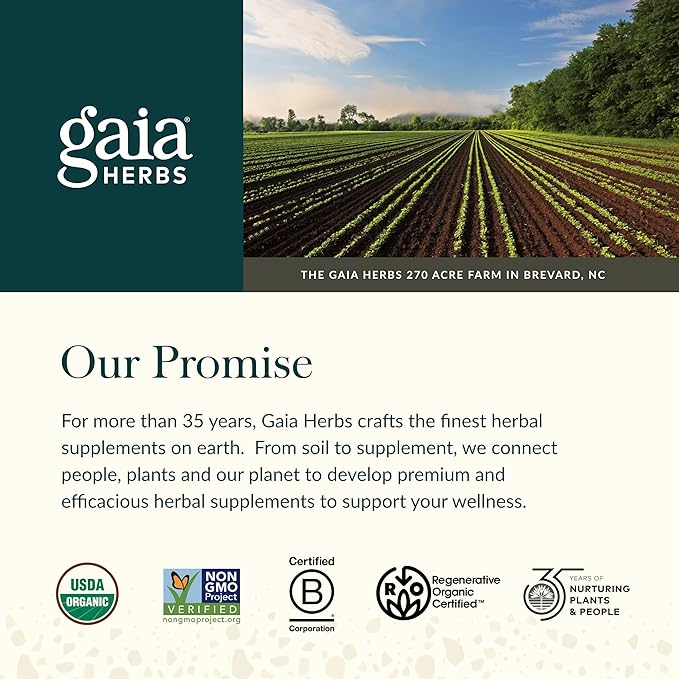 Gaia Herbs Turkey Tail Mushroom - Immune Support Supplement to Help Maintain Liver Health - with Organic Turkey Tail Mushroom Fruiting Body Extract - 40 Vegan Capsules