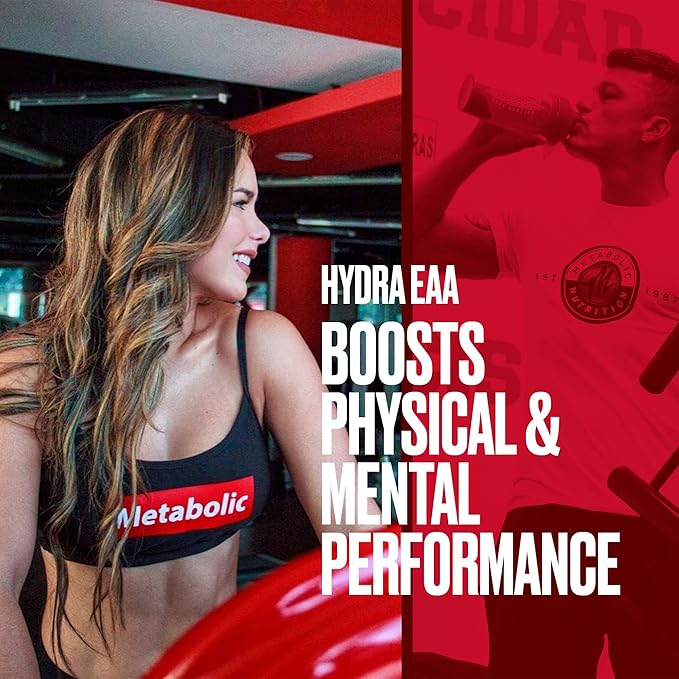 Metabolic Nutrition Hydra EAA, 1000g of Essential Amino Acids + Hydration, EAAs, BCAAs, Glutamine, Electorlytes, Coconut Water & Glycerol, Amazing Flavors (Watermelon, 1000g)