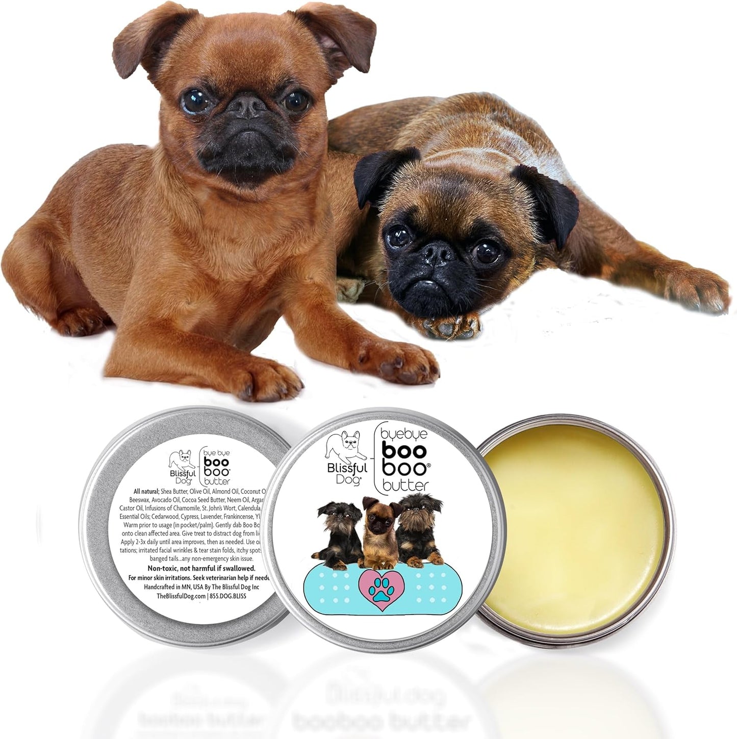 The Blissful Dog Brussels Griffon Boo Boo Butter, 16 oz.