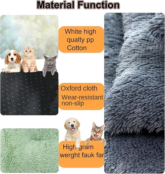 Dog Crate Mat, Dog Bed for Large Dogs, Comfy Fluffy Kennel Pad Anti-Slip for Dog beds & Furniture, Quilted Dog Bed for Pets for Medium/Small Dogs Cats (Color : Green 1, Size : 20x14.9)