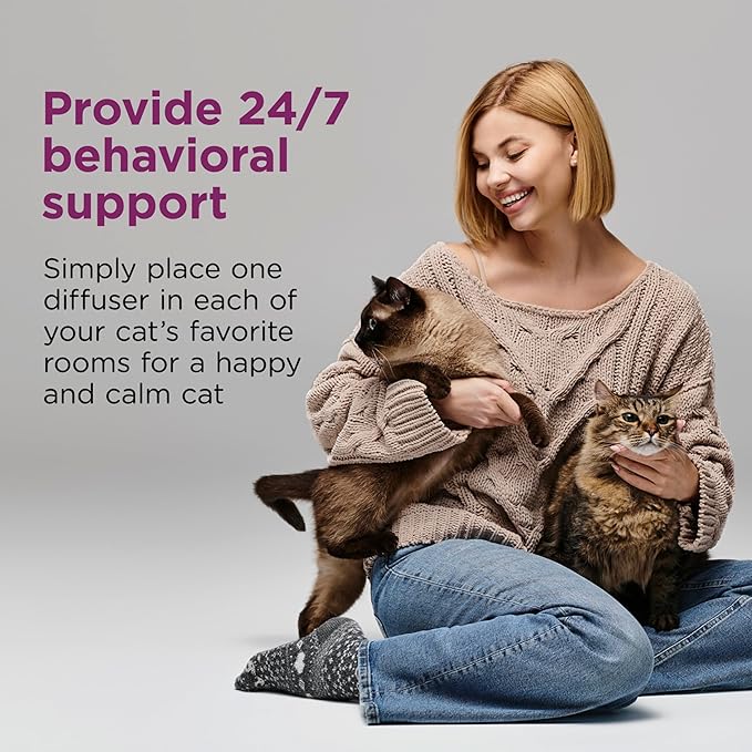 COMFORT ZONE Value Kit; 3 Multicat Diffusers & 6 Refills; Cat Calming Pheromone; Reduce Stress, Aggression, Fighting, Urine Marking, Scratching
