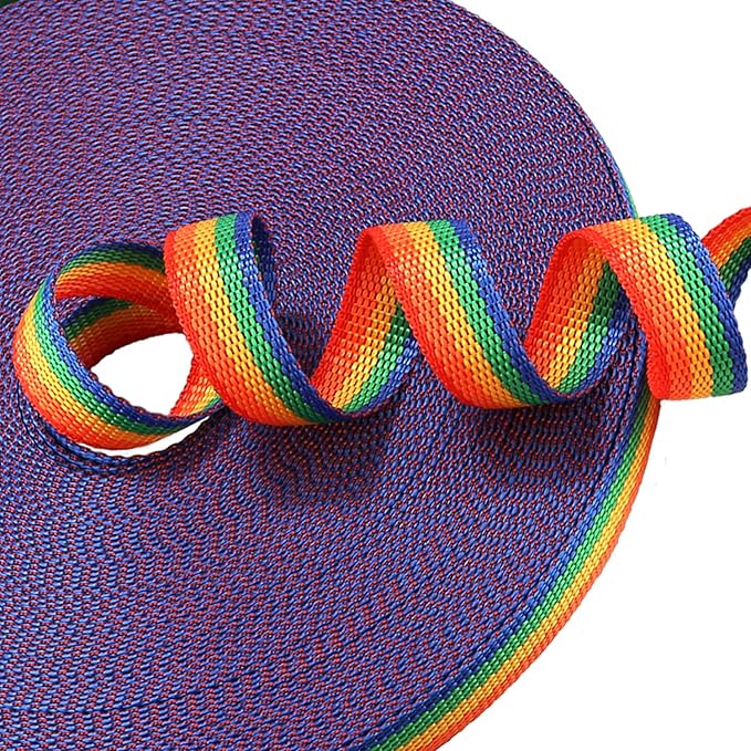 Hi Kiss Dog/Puppy Obedience Recall Training Agility Lead - 15ft 20ft 30ft 50ft 100ft Training Leash - Great for Training, Play, Camping, or Backyard (15 Feet, Rainbow)