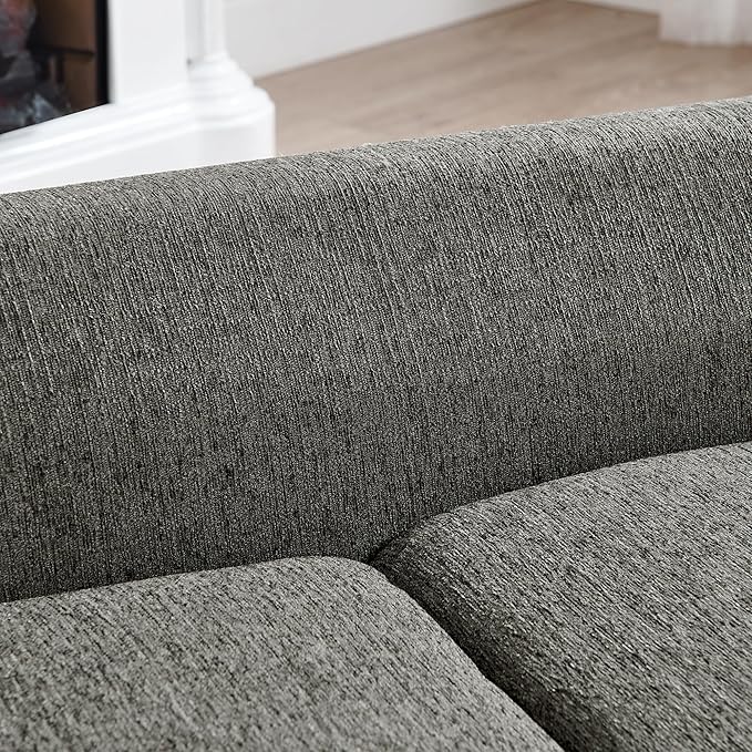 39x25 Inch Large Dog Sofa, Modern Jumbo Pet Couch Made Made by Linen with Armrest and Backrest - Indoor Elevated Dogs Chaise Bed for Doggy up to Medium and Large (Grey)