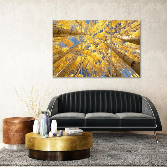 Nature Wall Art Prints - Ocean Forest Mountain Lake Canvas Landscapes - Small to Extra Large Living Room Bedroom Kitchen Bathroom Décor (Reaching for the Sky, 39L" x 59W" - 3 Panels)