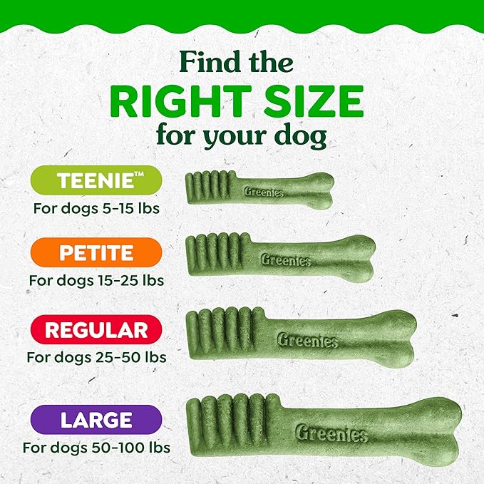 Greenies Veterinarian-Recommended Adult Natural Dental Dog Treats Petite Size, Sweet Potato Flavor, 12 oz. Pack, 20 Count