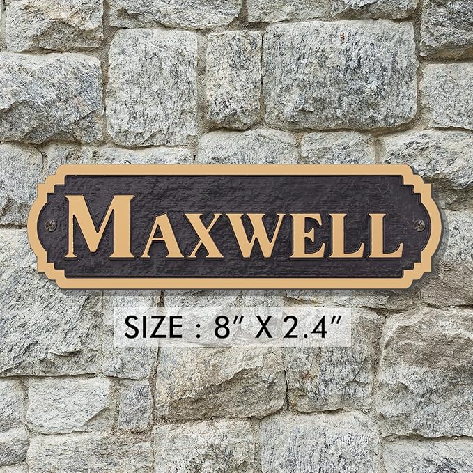 Acrylic Horse Stall Name Plate, 2.4" x 8" Personalized Stall Signs, UV Protected, Custom Pet Name Sign, All Weather Adhesive, Mounting (Rose Gold, Style 5)