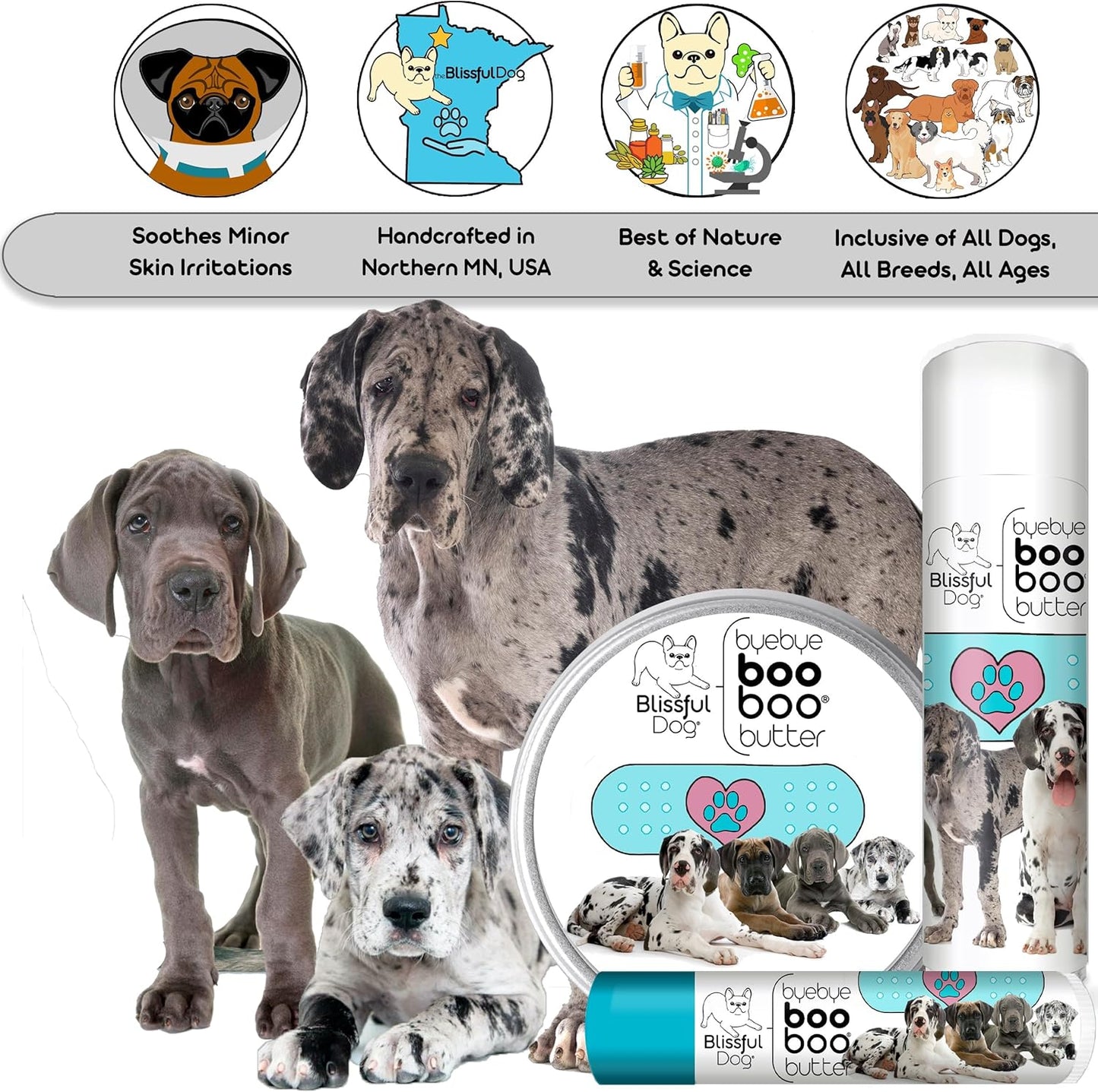 The Blissful Dog .50 oz Tube Great Dane Booboo Butter