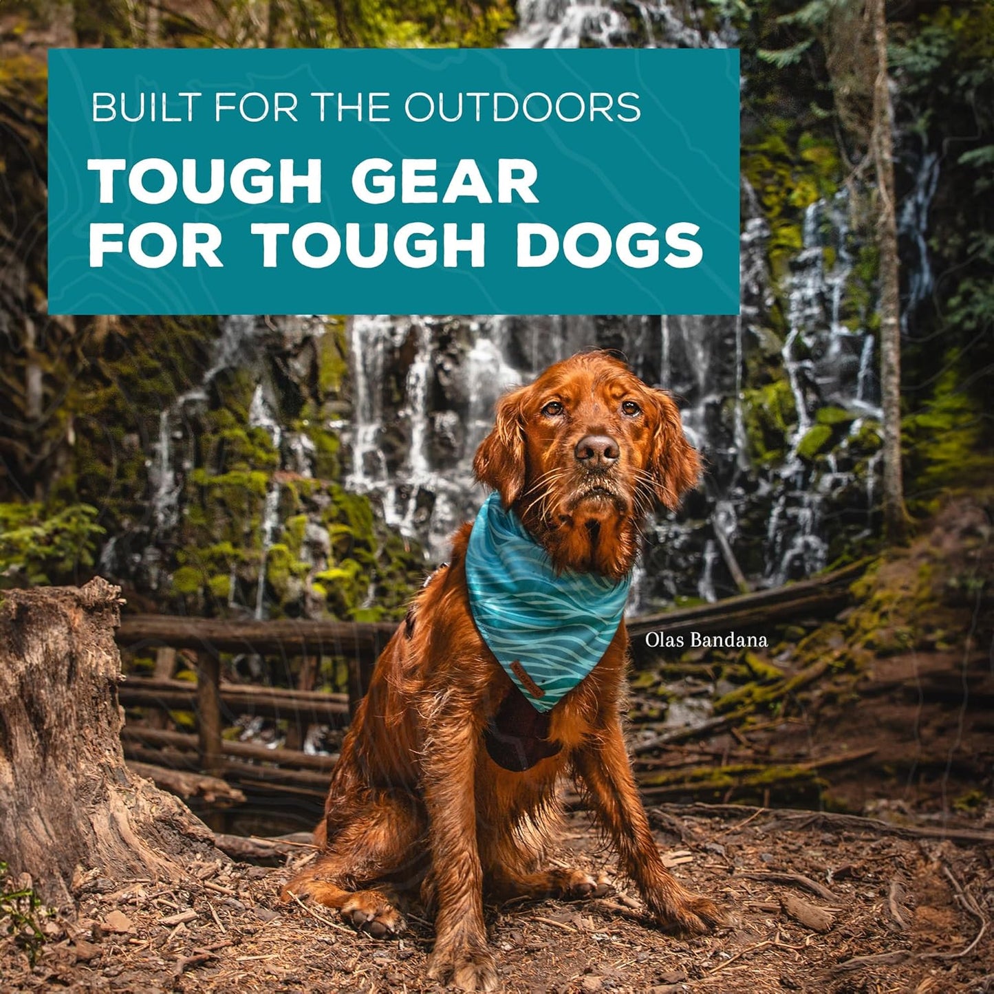 Wilderdog Dog Bandana with Lightweight Quick Drying Poly-Blend Mesh Material in Aloha