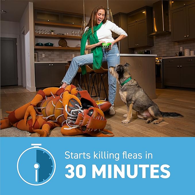Capstar(nitenpyram) for Dogs Fast-Acting Oral Flea Treatment for Dogs 2-25 lbs, Vet-Recommended Medication Tablets Start Killing in 30 Minutes, 12 Doses