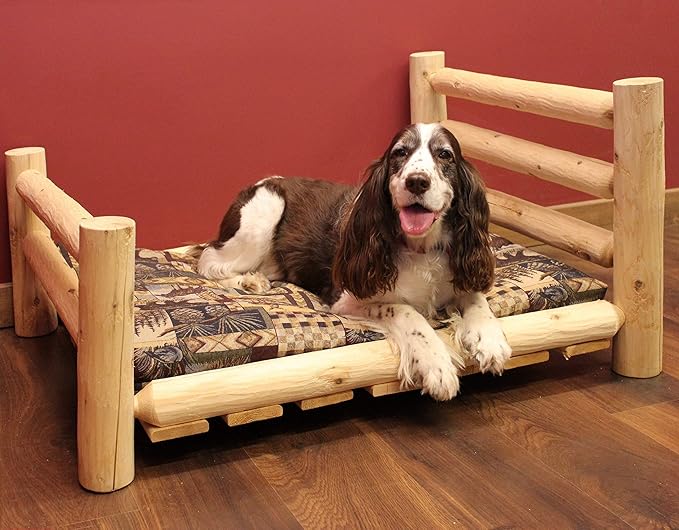 Lakeland Mills Pet Bed, Medium: 40 L x 30 W x 20 H (30 lbs.), Brown