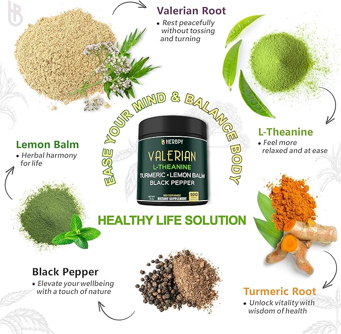 Bundle 6in1 Dandelion Supplement & 5in1 Valerian Root Supplement - Support Heart Health, Immune, Digestive, Restful Night and Relaxation