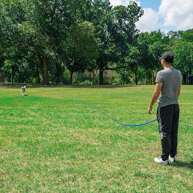 Hi Kiss Dog/Puppy Obedience Recall Training Agility Lead - 15ft 20ft 30ft 50ft 100ft Training Leash - Great for Training, Play, Camping, or Backyard - Pink 15ft