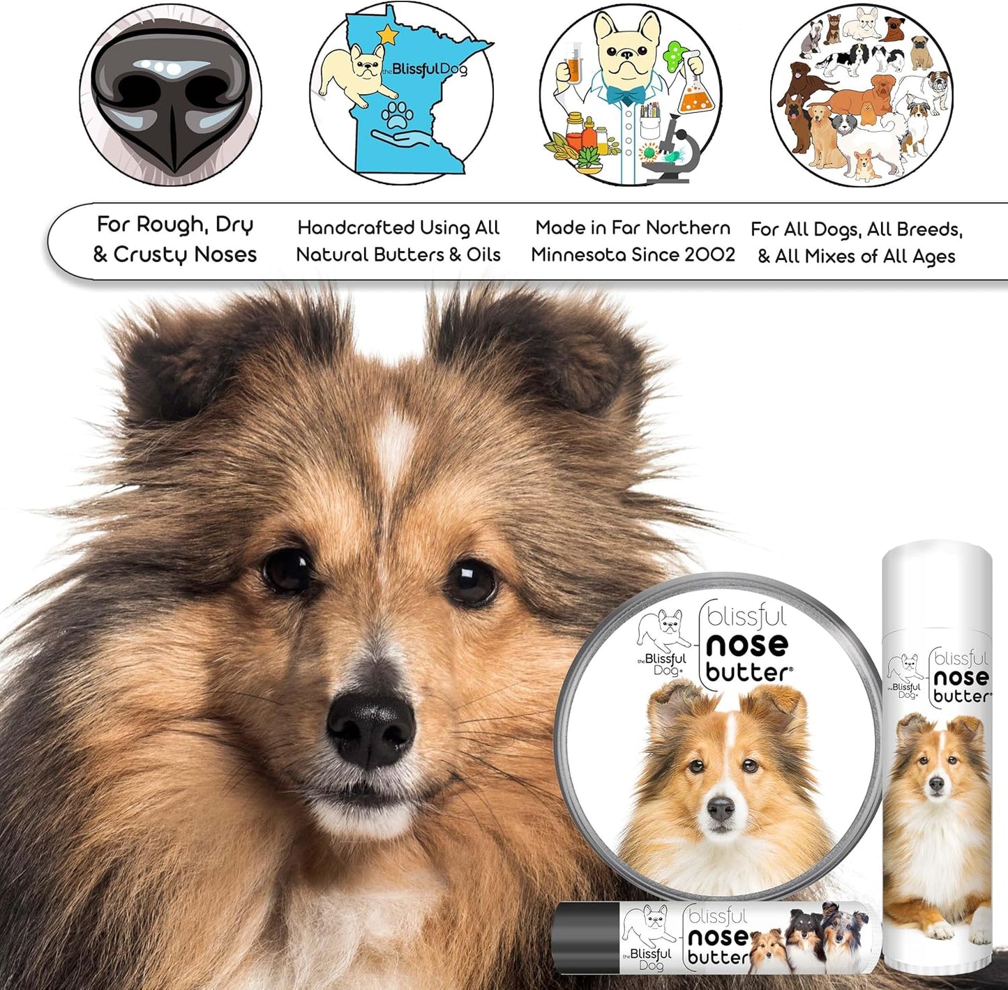 Shetland Sheepdog Unscented Nose Butter, 16-Ounce