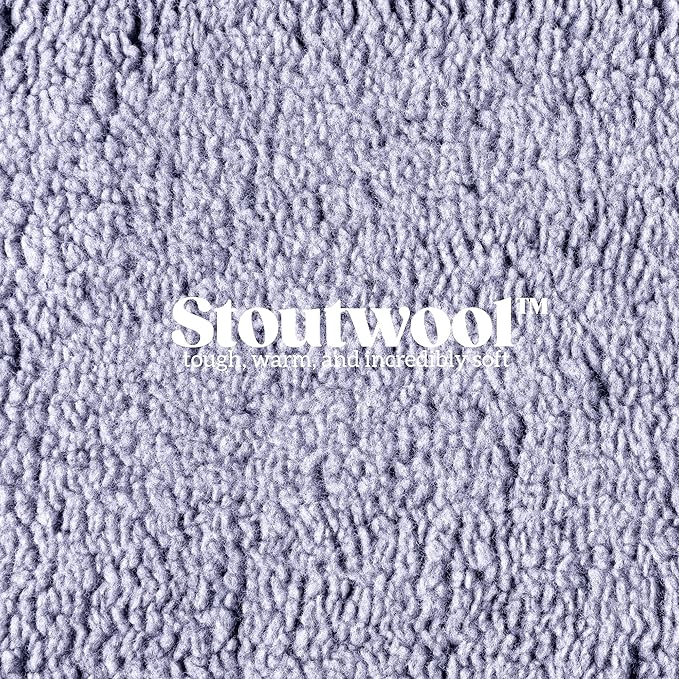 Stoutwool Indestructible Dog Bed - Fluffy Chew Proof Dog Crate Pad - Tough Kennel Pad for Aggressive Chewers - Washable, Ideal for Jumbo Breeds & Fits 54-Inch Crate - 53"x35", Jacaranda