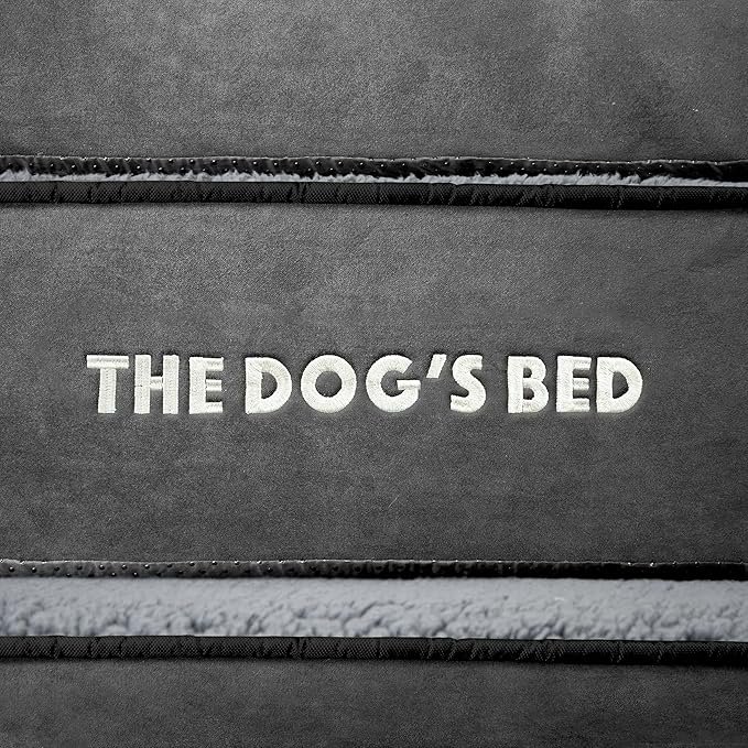 The Dog’s Bed Replacement Outer Cover & Bolster for Standard Foam Beds, Flannel Fabric, Grey, XXL